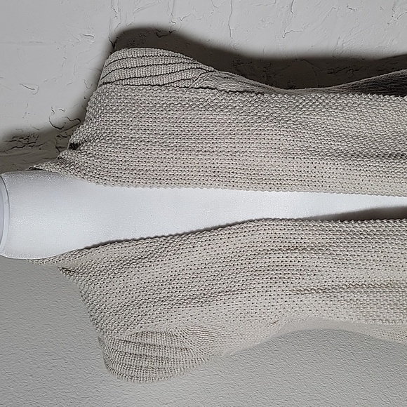 American Rag Sweater Vest M Neutral Textured Knit Sleeveless Boho Cardigan - Picture 2 of 13